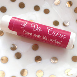 I Do Crew Bachelorette Party Favor Lip Balms in Pink