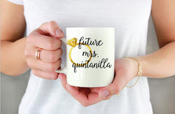 Future Mrs Coffee Mug - Bride to Be Mug - Bride to Be Gift - Engagement Announcment Glass - Oversized Coffee Mug