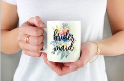 Personalized Custom Coffee Mug - Bridesmaid Gift - Floral Boquet