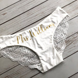 Personalized Bride Panties - Custom Bride Panties - Bridal Lingerie - Bachelorette Party Gift - Bachelorette Party - Boudoir Lingerie
