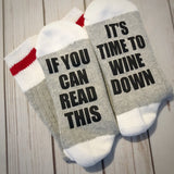Valentines Gift - Wine Socks - If You Can Read This Bring Me Wine Socks - Gift for Women - Valentines - Bring Me Wine Socks - Gift for Mom