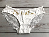 Personalized Bride Panties - Custom Bride Panties - Bridal Lingerie - Bachelorette Party Gift - Bachelorette Party - Boudoir Lingerie