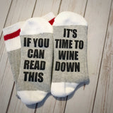 Valentines Gift - Wine Socks - If You Can Read This Bring Me Wine Socks - Gift for Women - Valentines - Bring Me Wine Socks - Gift for Mom