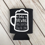 A Baby Is Brewing - Personalized Baby Shower Can Coolers