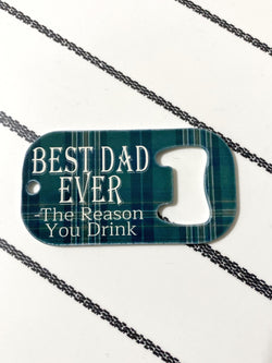 Bottle Opener Keychain - Gift for Him / Dad / Grandpa