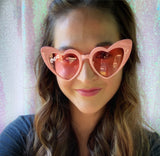 Bride / Babe / Crew - Heart Bachelorette Party Sunglasses - Choose Your Colors