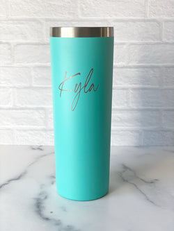 Personalized Engraved Tumbler - Birthday Gift for Her - Skinny Tumblers - Engraved Tumbler - Gift for Wife - Mothers Day Gift