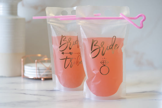 Bachelorette Party Drink Pouches - Sprinkled With Pink