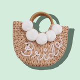 Bride Purse - Pom Pom Bride Bag - Gift for Bride