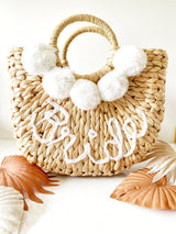 Bride Purse - Pom Pom Bride Bag - Gift for Bride