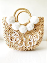 Bride Purse - Pom Pom Bride Bag - Gift for Bride