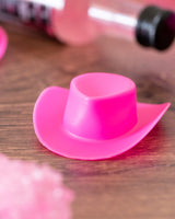 Set of Mini Disco Cowgirl Hats - Pink Cowboy Hat Party Favors for Drink Tops